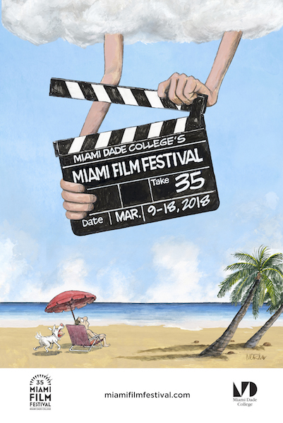 Editorial Cartoonist Jim Morin Creates 2018 Miami Film Festival Poster