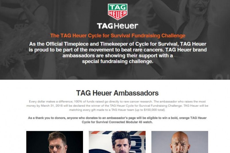 TAG Heuer Its Ambassadors and Cycle for Survival Unite To Beat Cancer