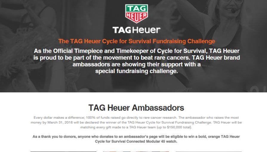 tag heuer cycle for survival watch