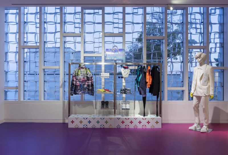 Louis Vuitton Debuts New Virgil Abloh Rainbow Windows In NY