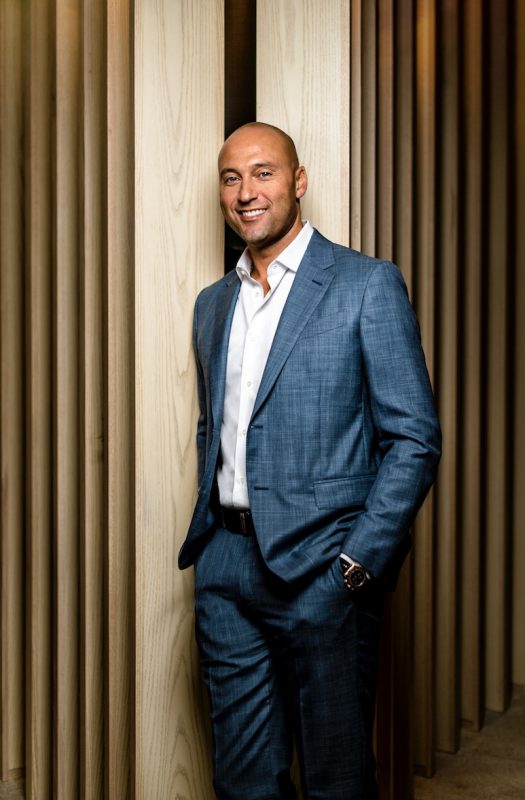 Miami Marlins chief executive officer Derek Jeter looks around as