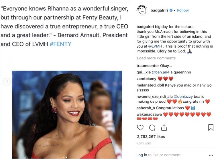 Rihanna Breaks Barriers By Joining LVMH With Fenty Fashion Brand