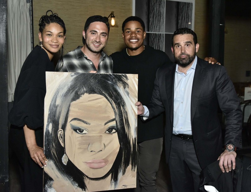 Chanel Iman, Jojo Anavim, Sterling Shepard and Seth Semilof