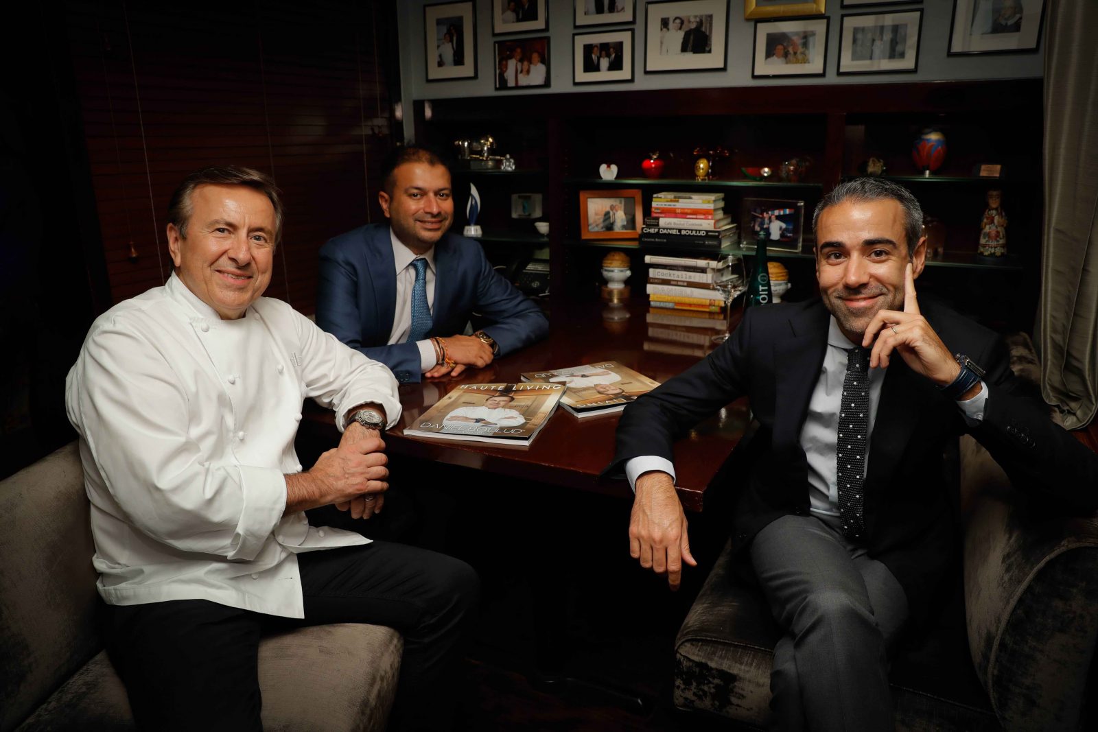 Chef Daniel Boulud, Kamal Hotchandani and Jean-François Sberro