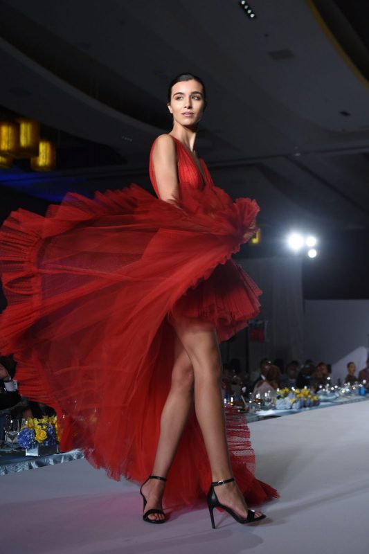 Gustavo Cadile Runway Red Gown