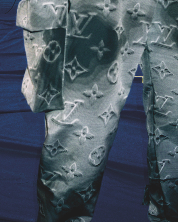 Louis Vuitton Grey '2054 Monogram' Cargo Pants