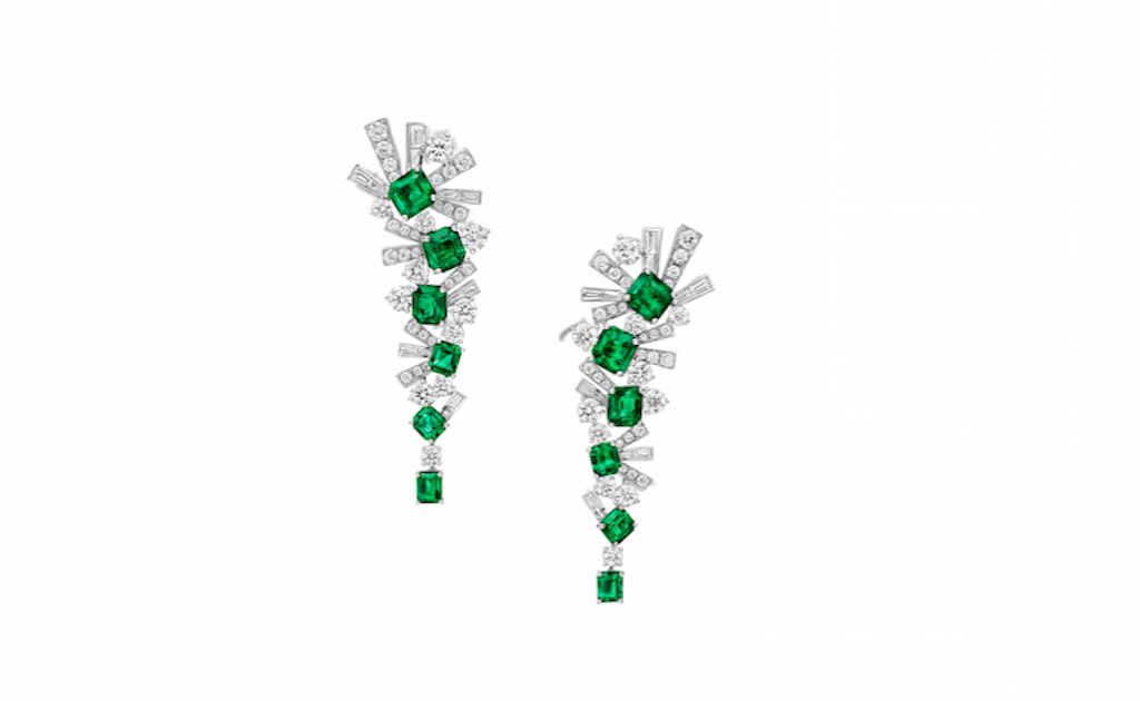 Gra Threads Diamond and Emerald Earrings (15 carats)