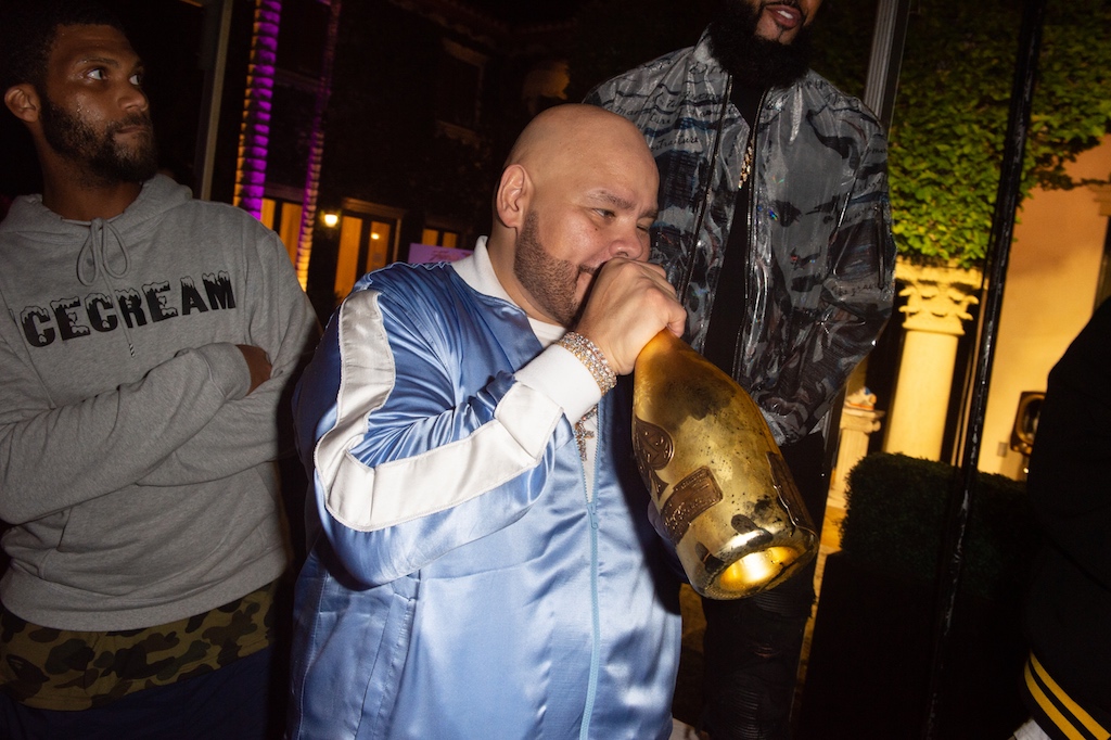 Fat Joe sipping on Ace of Spades Champagne