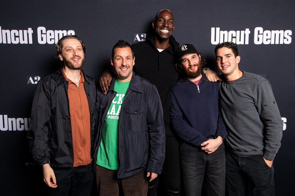 Adam Sandler & Celtics Legend Kevin Garnett Attend “Uncut Gems” Boston Premiere