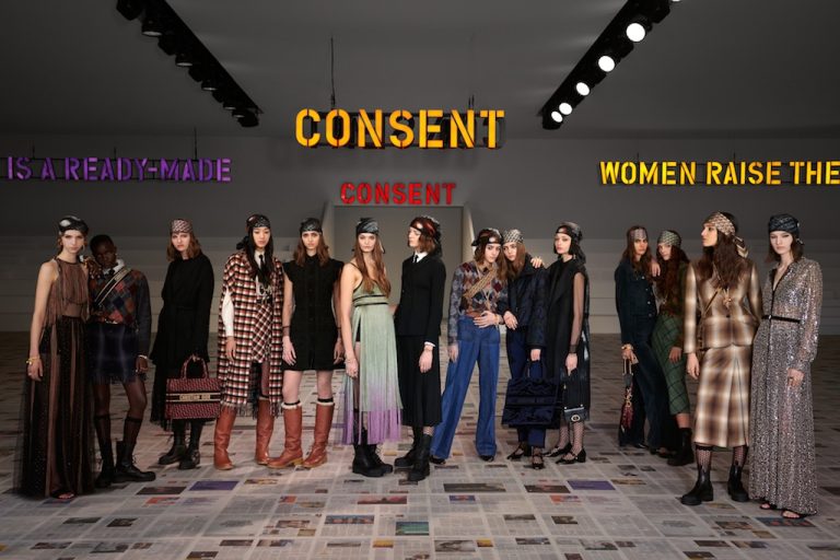 Maria Grazia Chiuri Unveils Female Empowerment Messaging In Dior FW20 Collection At PFW