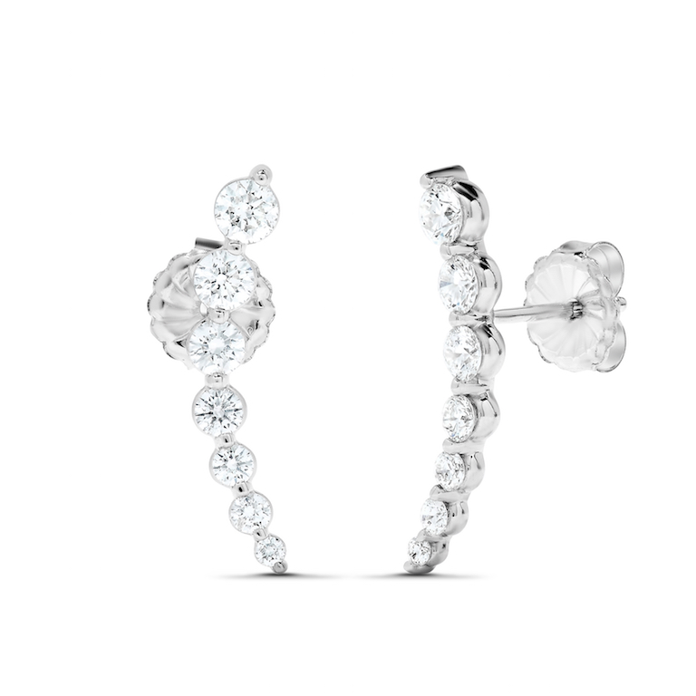 MAYORS 1.22CTW Brilliant-Cut Ear Climbers in 18K white gold