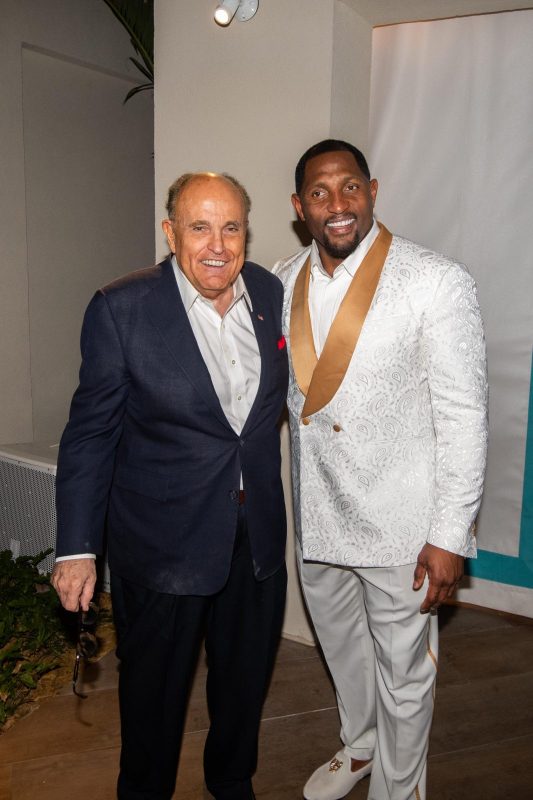 Rudy Giuliani and Ray Lewis