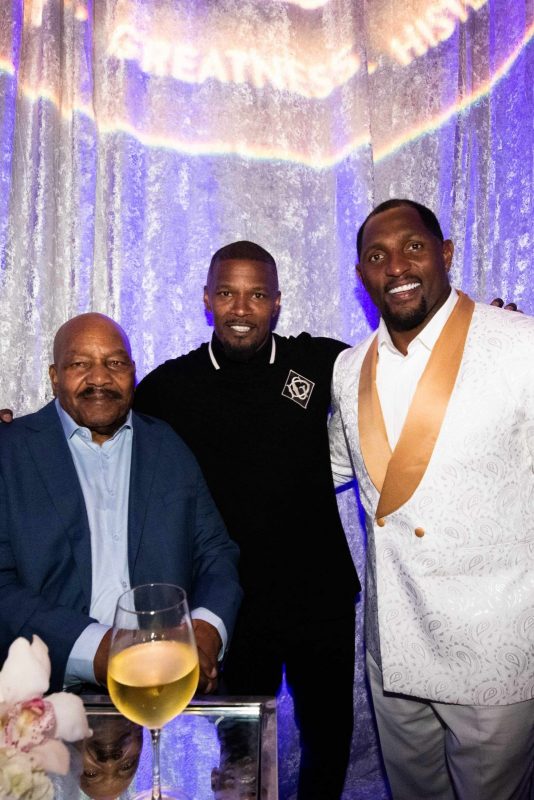 Jim Brown, Jamie Foxx and Ray Lewis