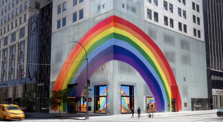 Louis Vuitton’s “The Rainbow Project” Window Displays At NYC Fifth Avenue & Beverly Hil...