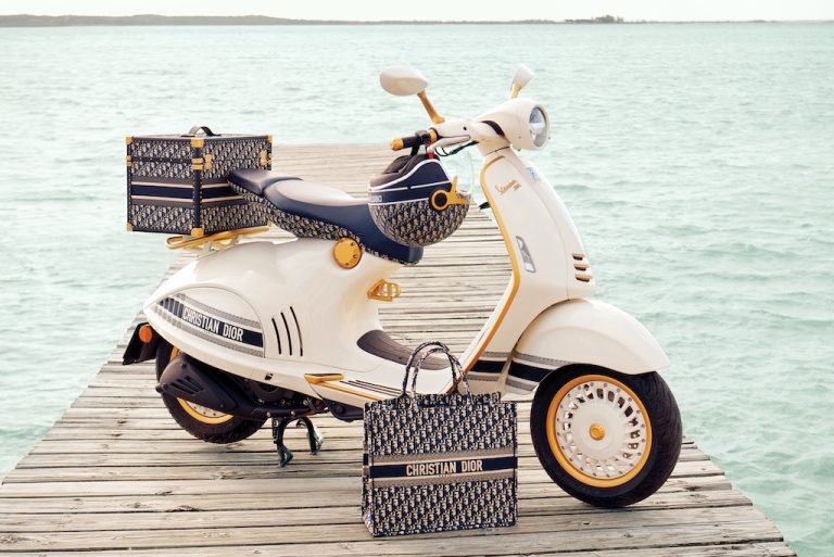 The Dior Vespa Scooter & Matching Helmet Have Us Looking Forward To Brighter Days Ahead