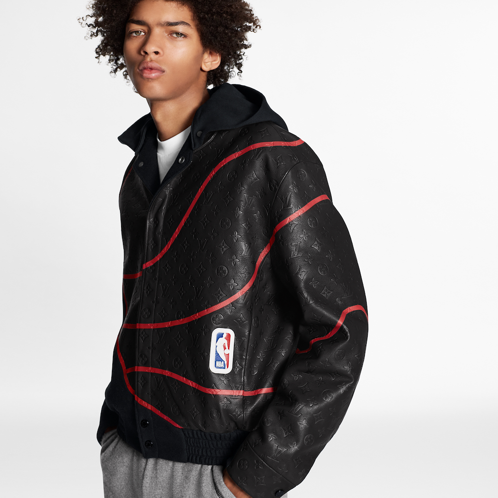 Louis Vuitton Lvxnba Leather Basketball Jacket (1A8WUA) in 2023