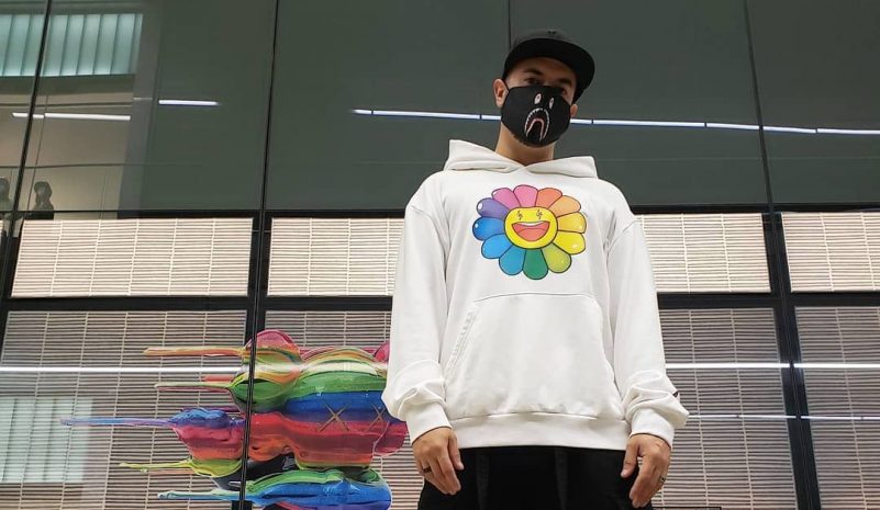 J Balvin x Takashi Murakami Rainbow Flower Hoodie