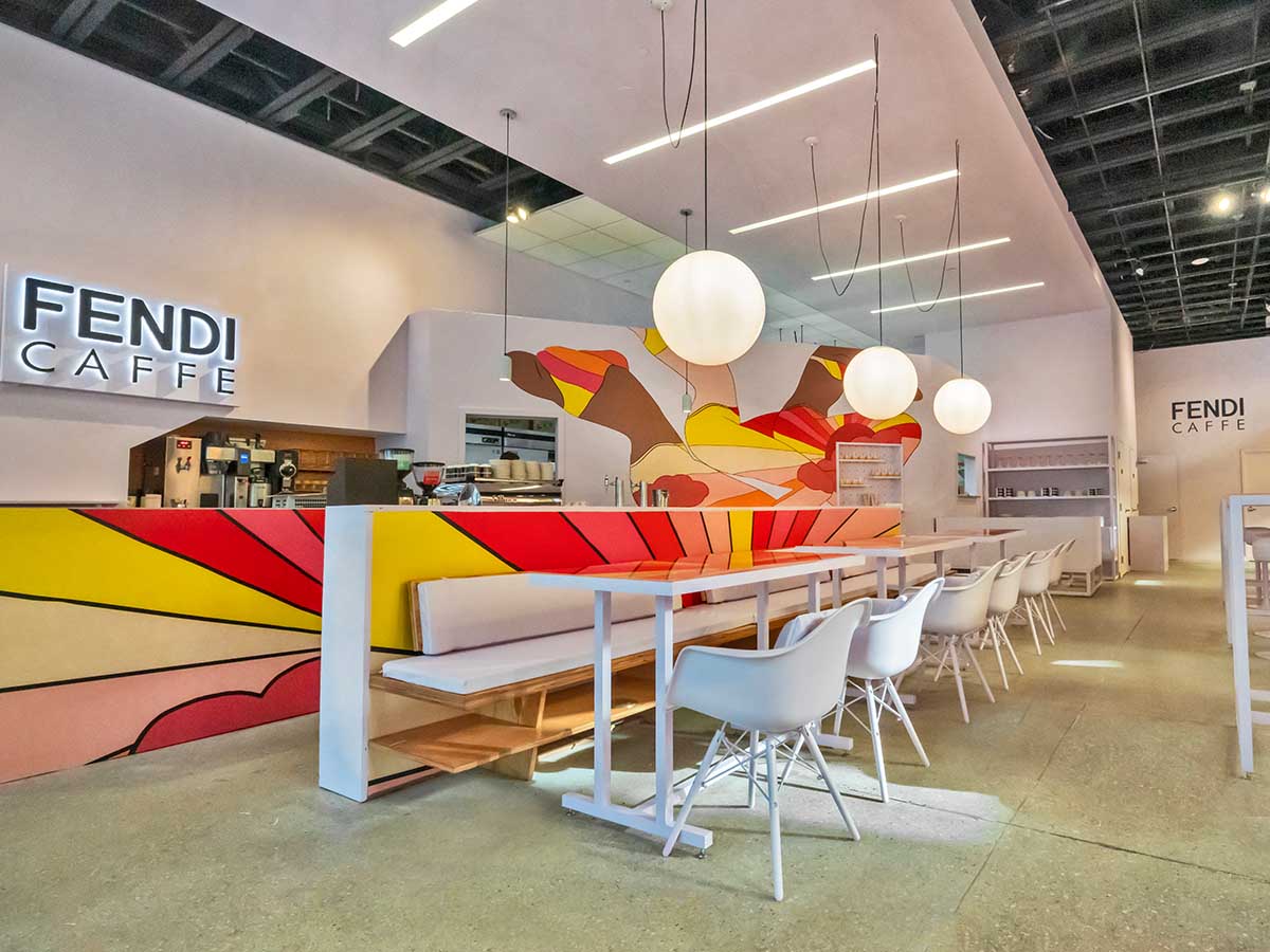 Fendi's Miami cafe is awash in swirling colour - The Spaces