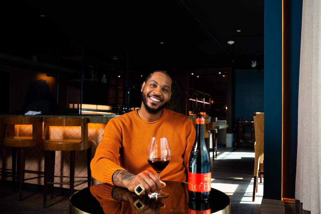 Carmelo Anthony Unveils Inaugural Wine Along With Wine NFT By Club dVIN In Aspen