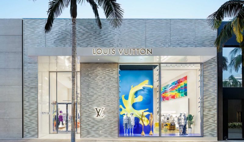 Rodeo drive California in 2023  Louis vuitton store, Photo collage wall,  Face drawing reference