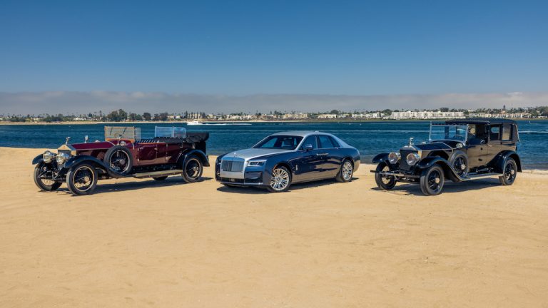 Pair Of Rolls-Royce Ghosts 100 Years Apart Cement Luxury Constant Of 114 Years