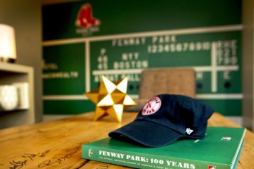 Fenway Park Suite – signed coffee table1