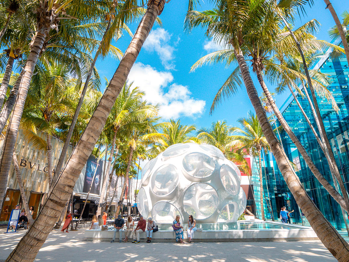 Miami Florida Design District shopping shoppers Off-White designer