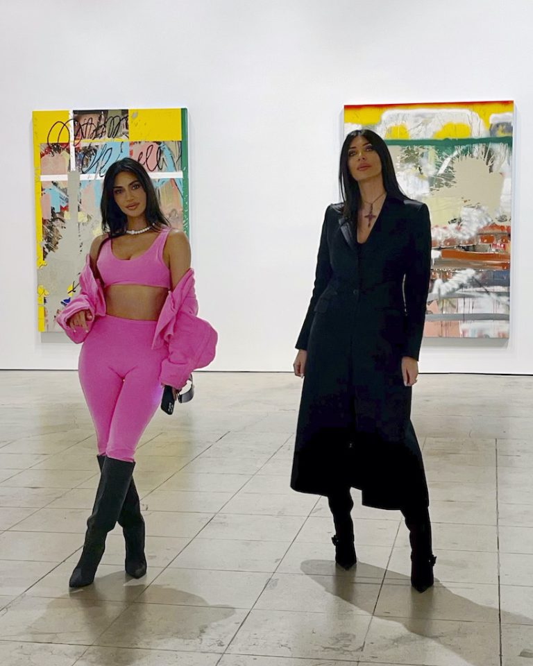 Brittny Gastineau Visits ZES’ Los Angeles Art Show with Kim Kardashian