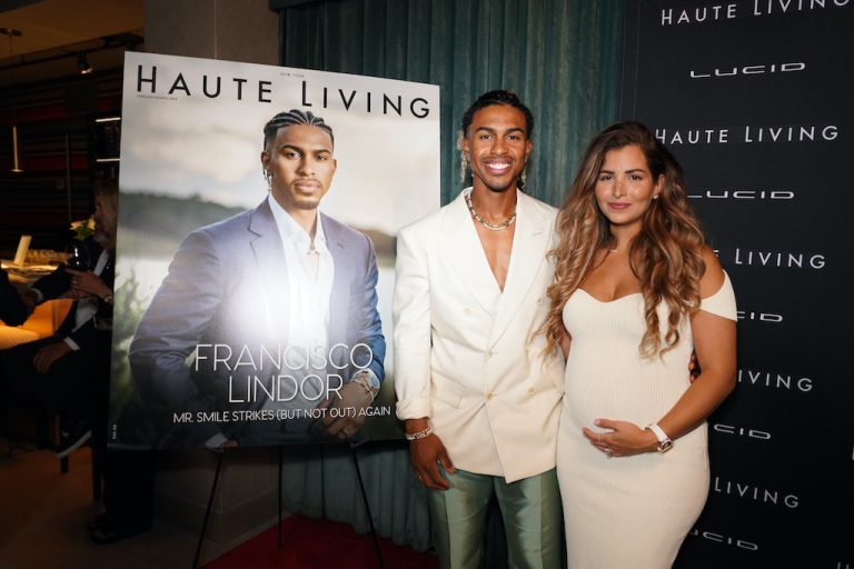 Haute Living Celebrates Cover Star Francisco Lindor With Lucid Motors At Zucca Miami