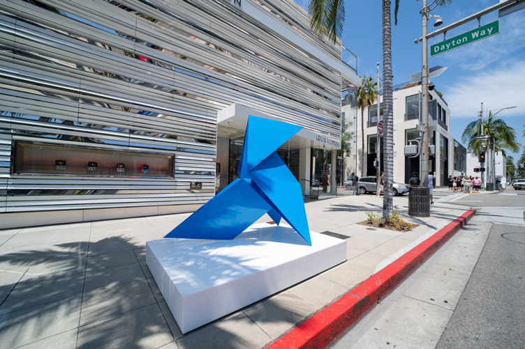 Louis Vuitton store on the corner of Rodeo Drive and Dayton Way in