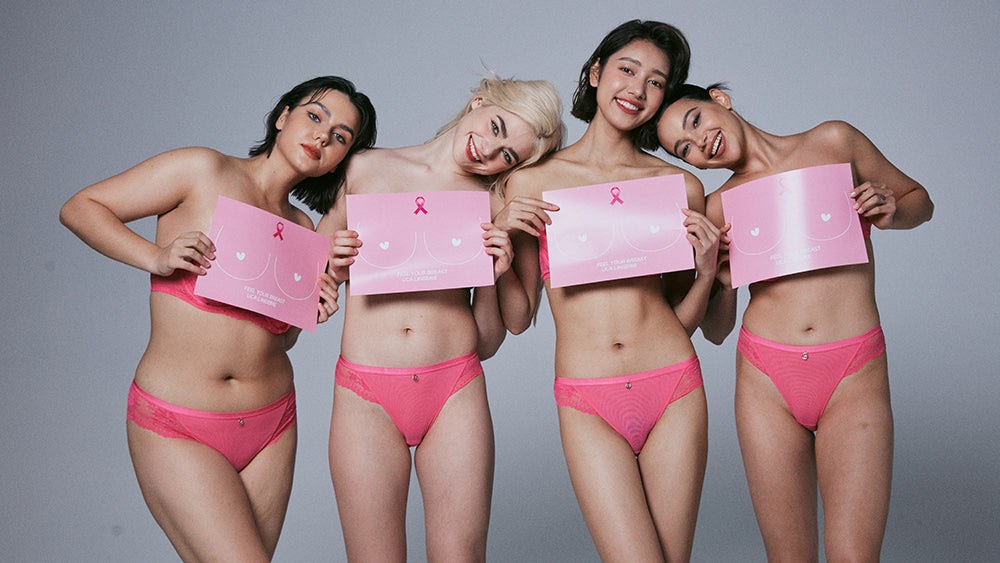 Eva Paris-Bra Panty Set-Pink+Blue -No-2395