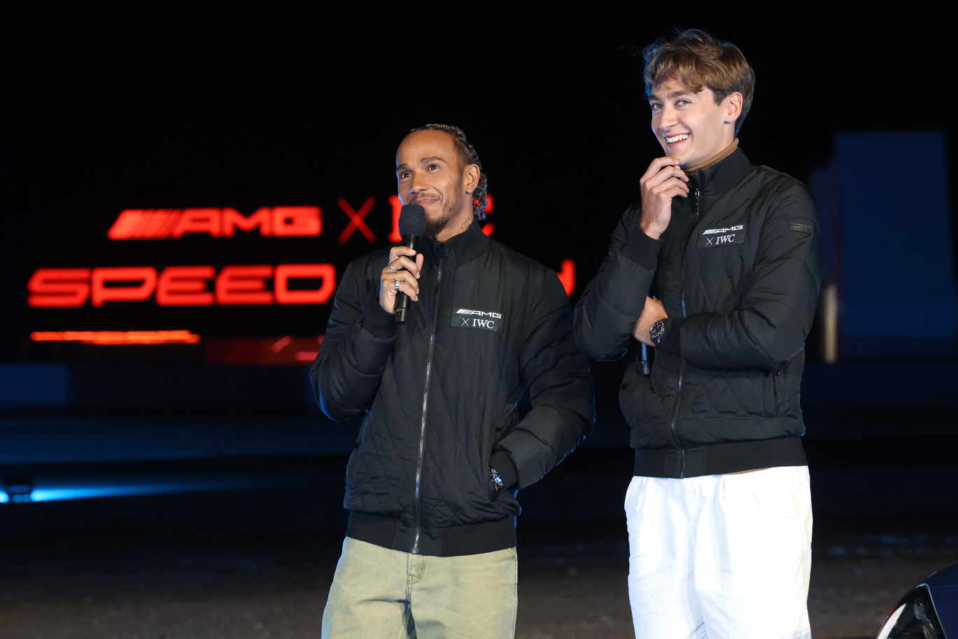 Lewis Hamilton And George Russell Join IWC Schaffhausen And Mercedes-AMG  At “Speed City” Pop-Up A...