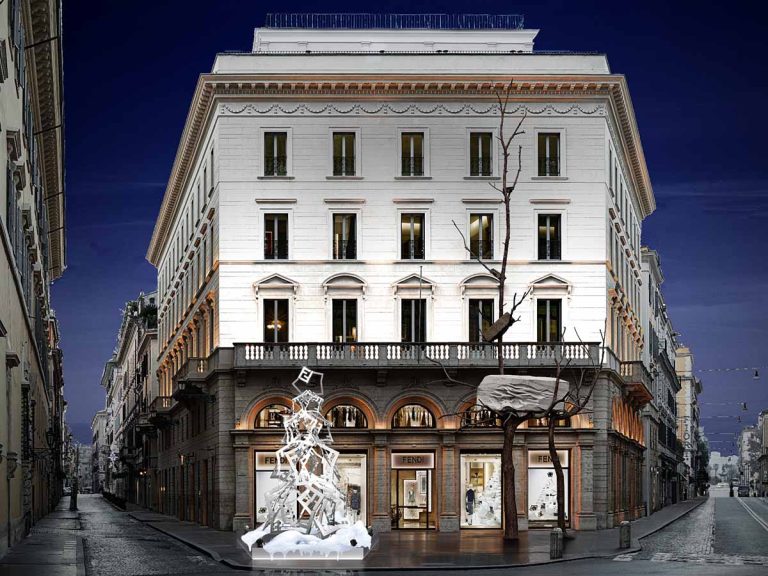 Fendi Illuminates The Holiday Season With Starry Sky Windows & Bespoke Decor