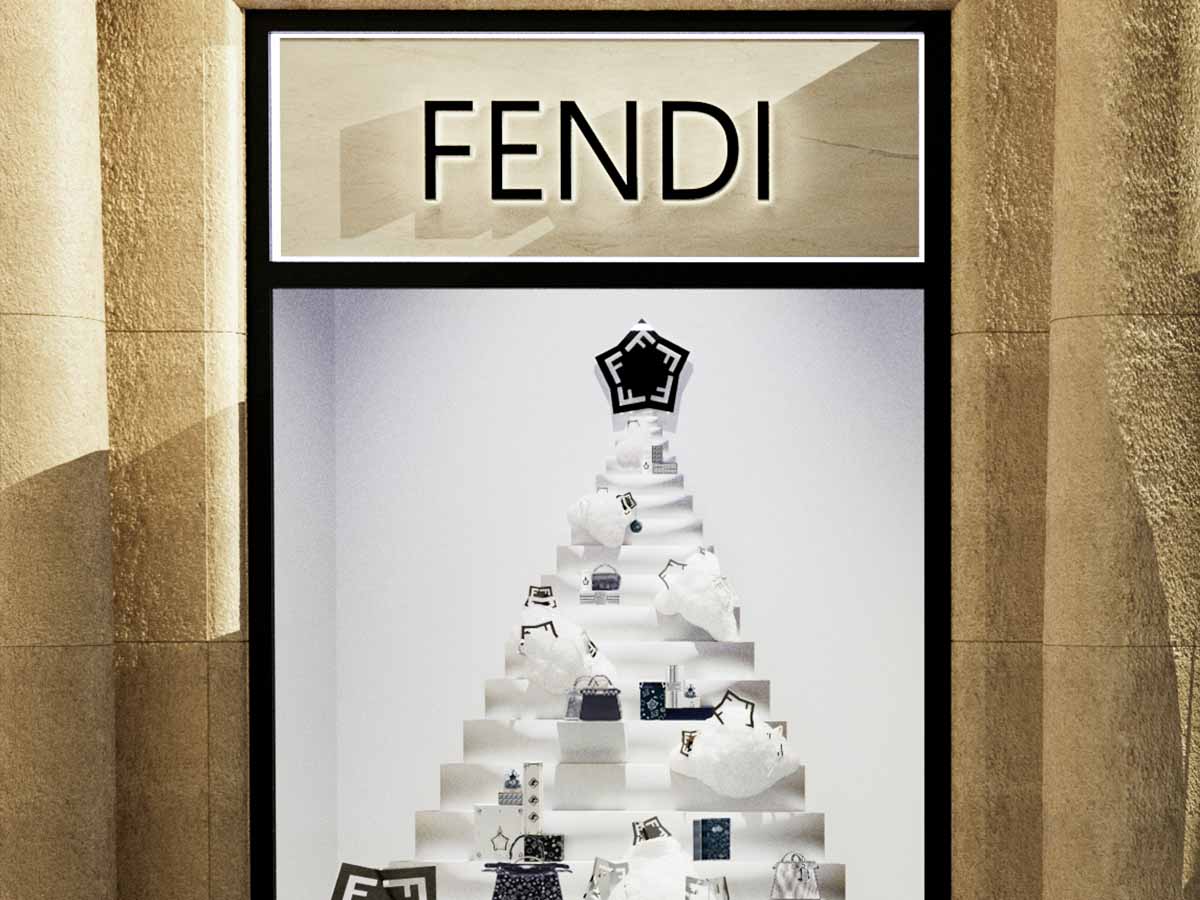 Fendi Illuminates The Holiday Season With Starry Sky Windows & Bespoke Decor