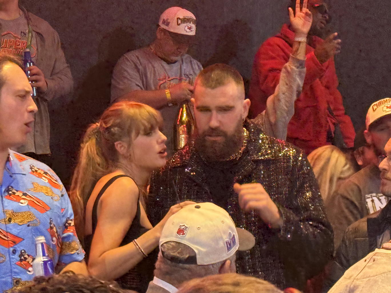 How Taylor, Travis, And The Kansas City Chiefs Celebrated That Epic Back-To-Back Super Bowl Win