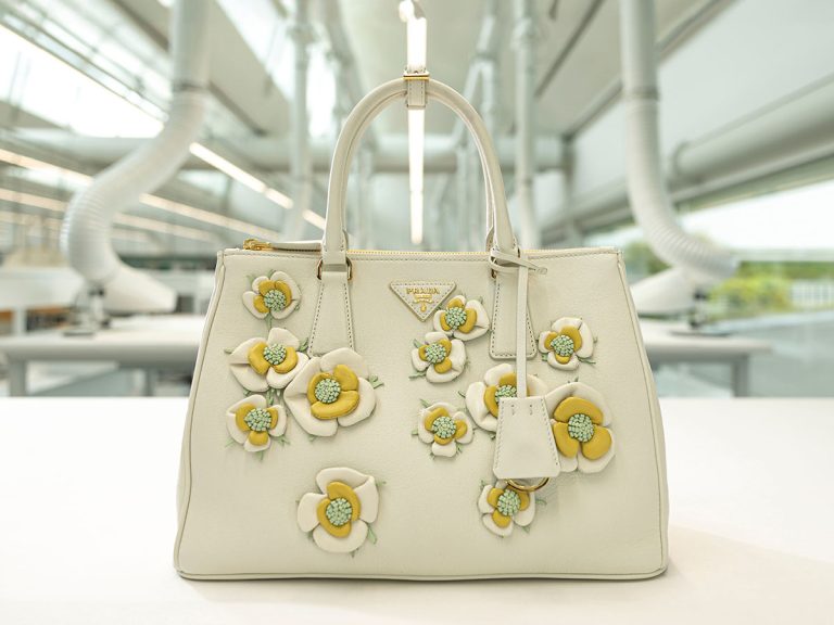 The Art Of The Prada Galleria: Introducing This Season’s Floral Appliqué That Is Quintessential Prada