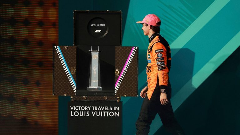 Oscar Piastri Wins F1 Miami Grand Prix 2025 With Louis Vuitton Trophy Trunk