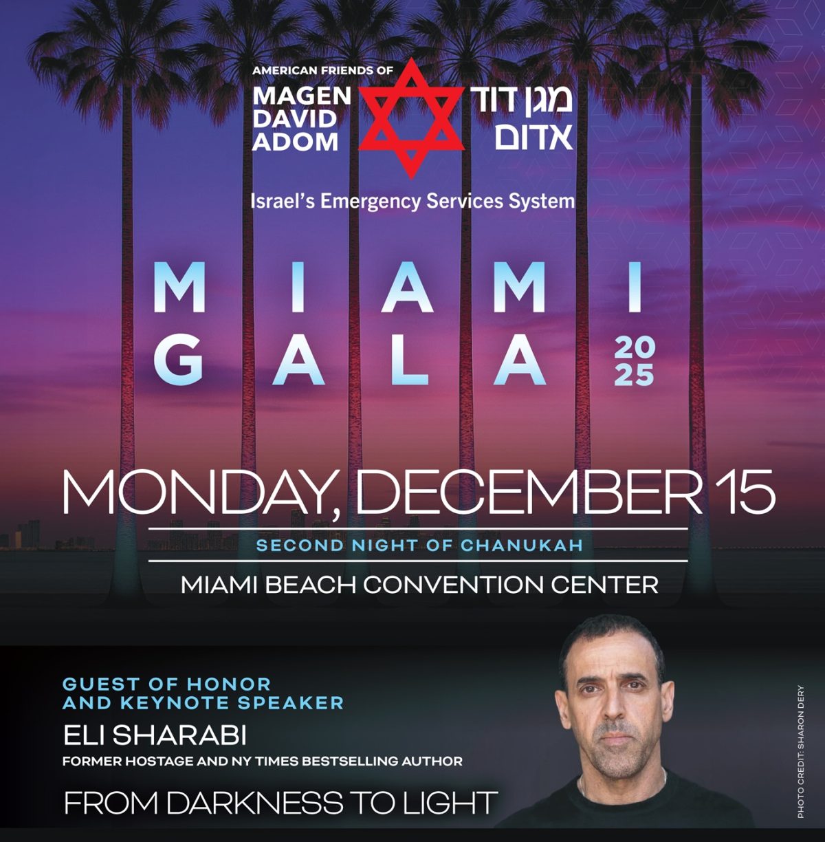 From Darkness to Light: Join the AFMDA Miami Gala 2025 Featuring Eli Sharabi and Top Honorees on Dec 15