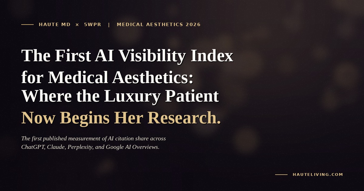 Inside the First AI Visibility Index for Medical Aesthetics: What ChatGPT, Claude, and Perplexity Are Really Telling the Luxury Patient