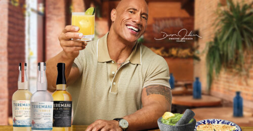 Dwayne 'The Rock' Johnson with his Teremana tequila
