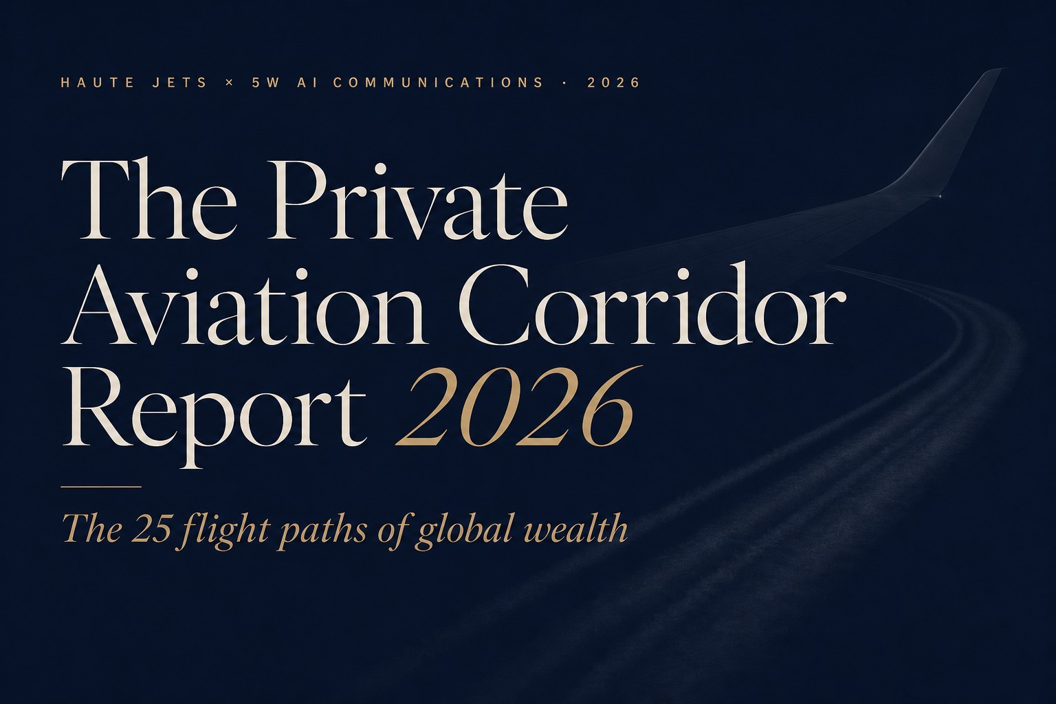 The Private Aviation Corridor Report 2026 - The 25 Flight Paths of Global Wealth