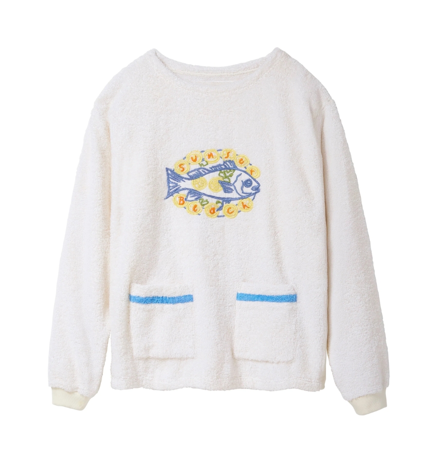 The branzino boatneck that you’ve seen all over social media—from the brand's collaboration with the famed Sunset Beach hotel.