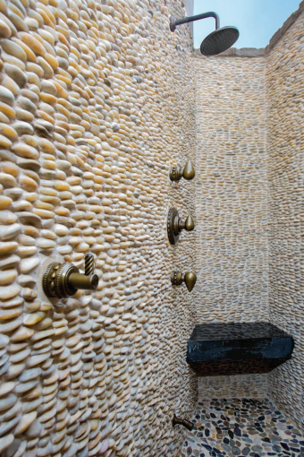 Villa Solace Outdoor Shower in Serenity Aged Bronze