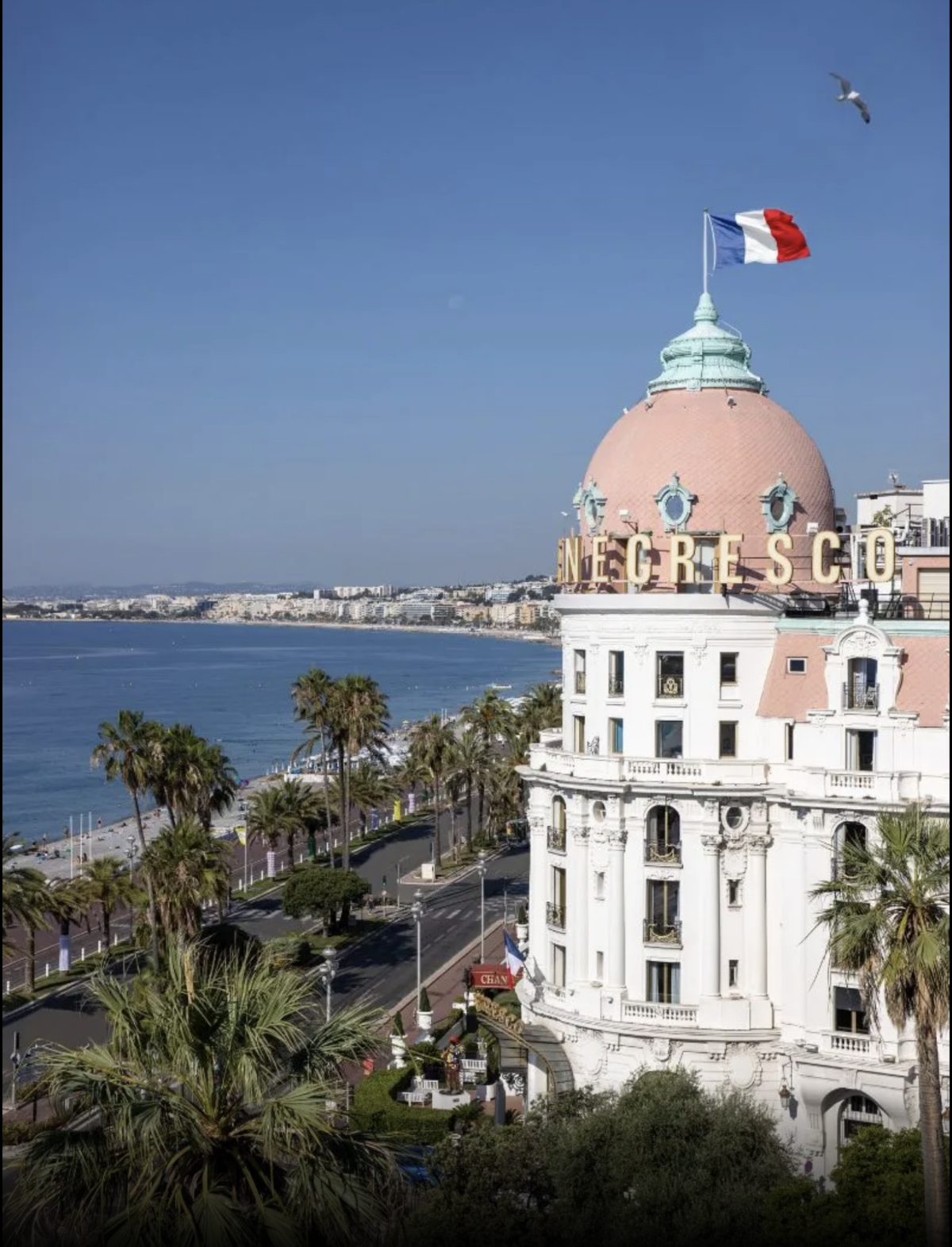 Le Negresco hotel on the Promenade des Anglais in Nice