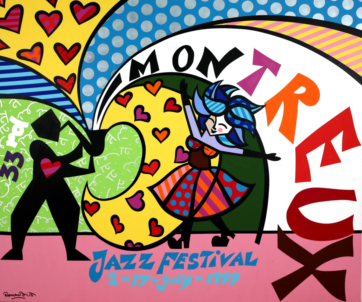 Montreux Jazz, 1999, Romero Britto poster for the 33rd Montreux Jazz Festival