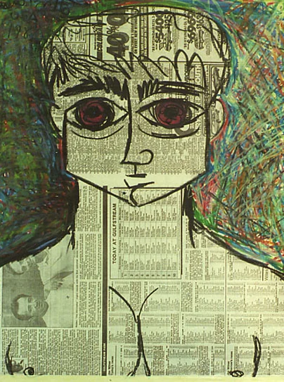 Raul, 1988, Romero Britto Newspaper Period work