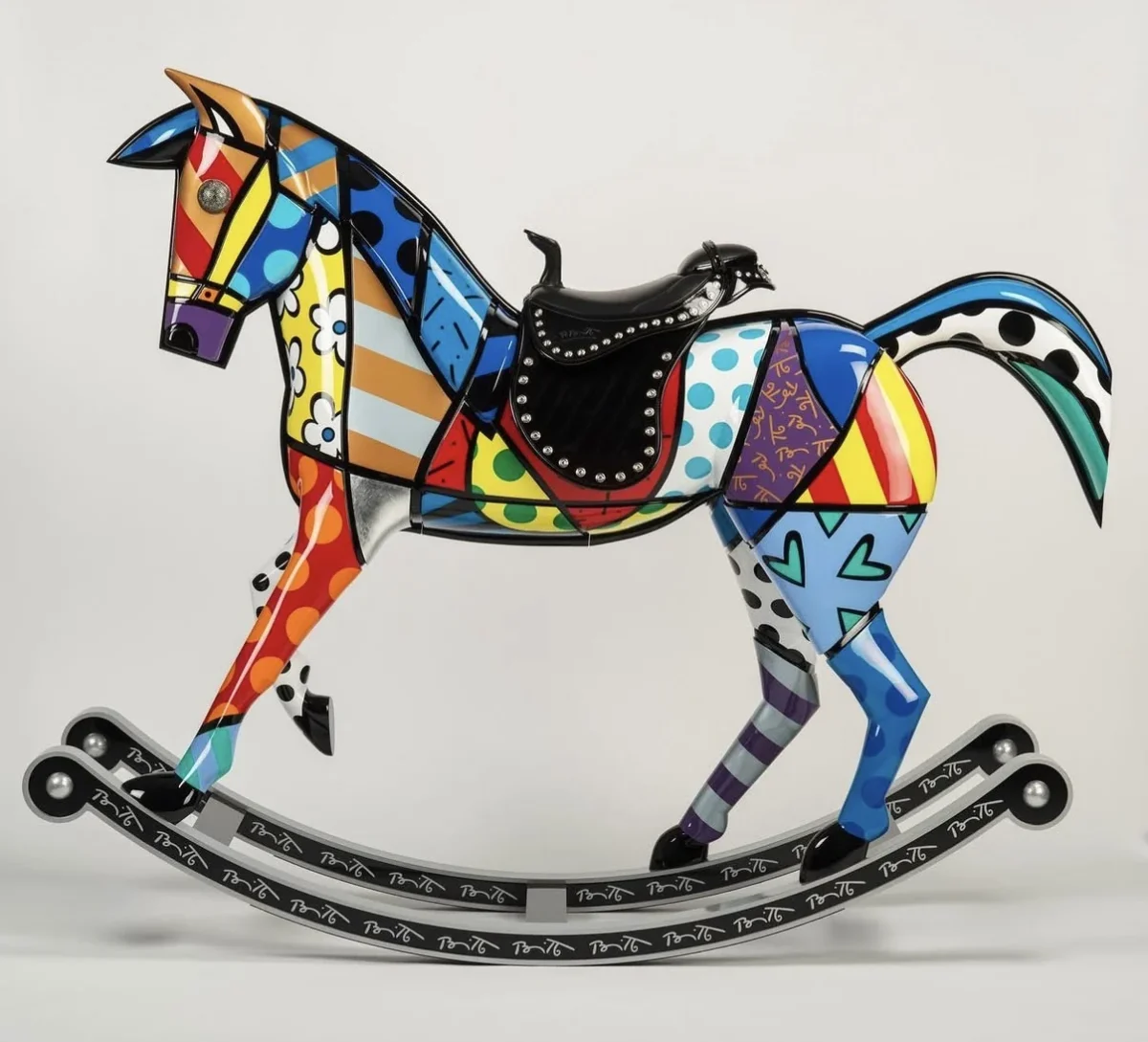 Rocking Horse, 2011, Romero Britto sculpture