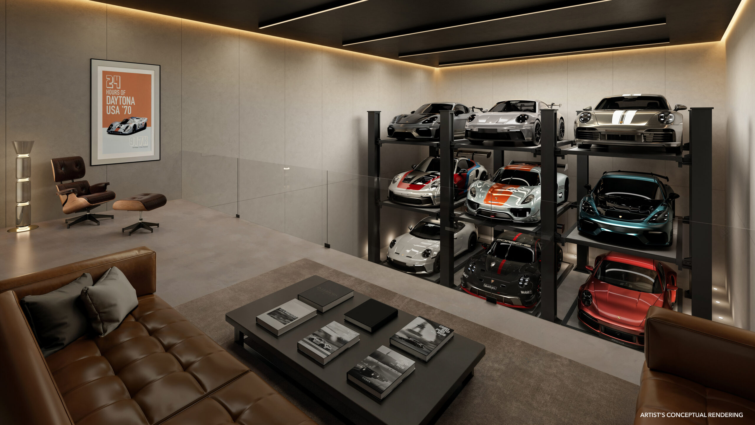 Automotive Studio Mezzanine View Porsche Design Concours - Inside Porsche Design Concours: The Private Car Club Coming to West Palm Beach in 2028