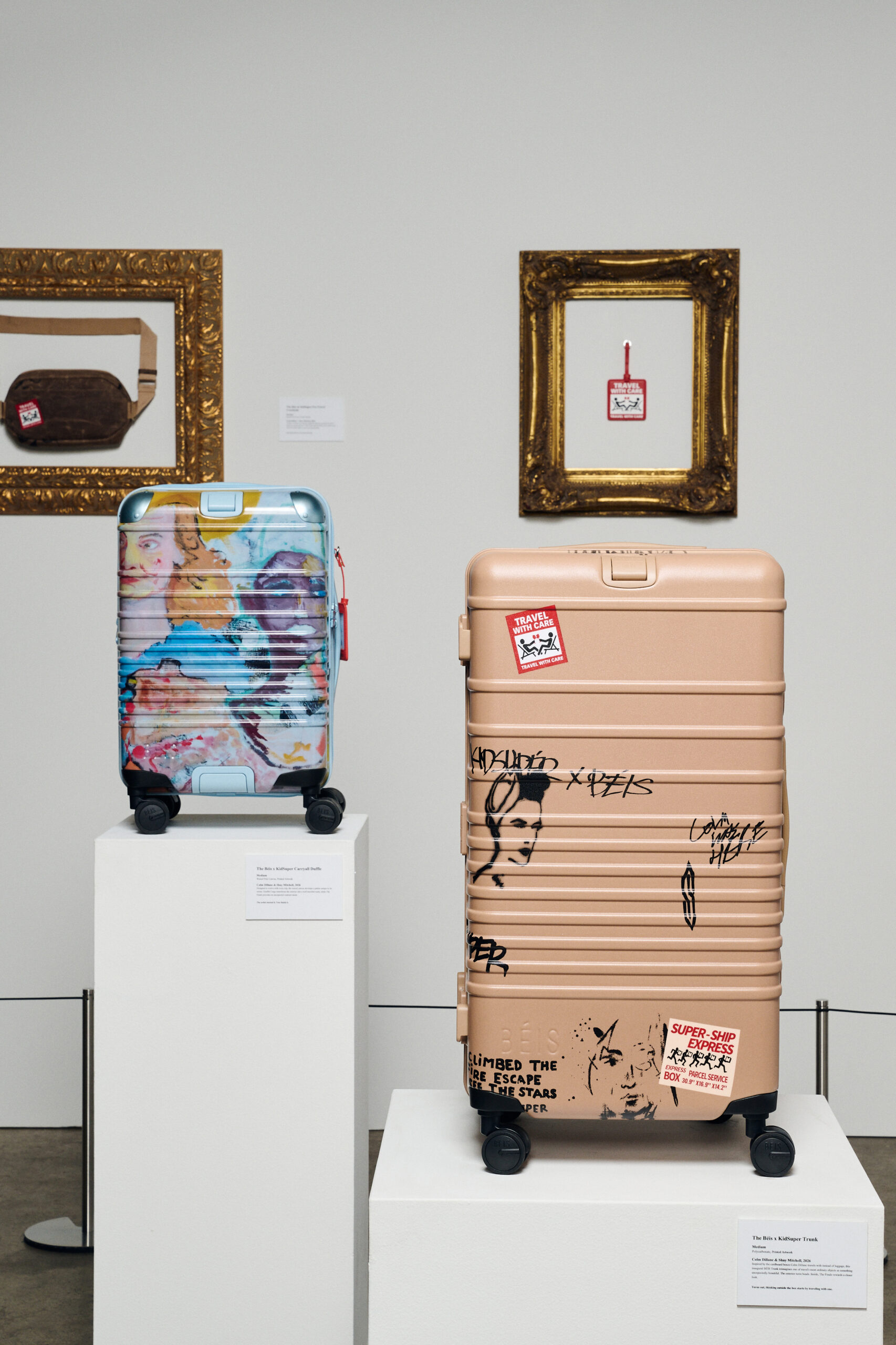 Beis x KidSuper Hybrid Carry On Roller Trunk Check in - Luggage as Art: BÉIS Just Dropped Its Most Creative Collab Yet