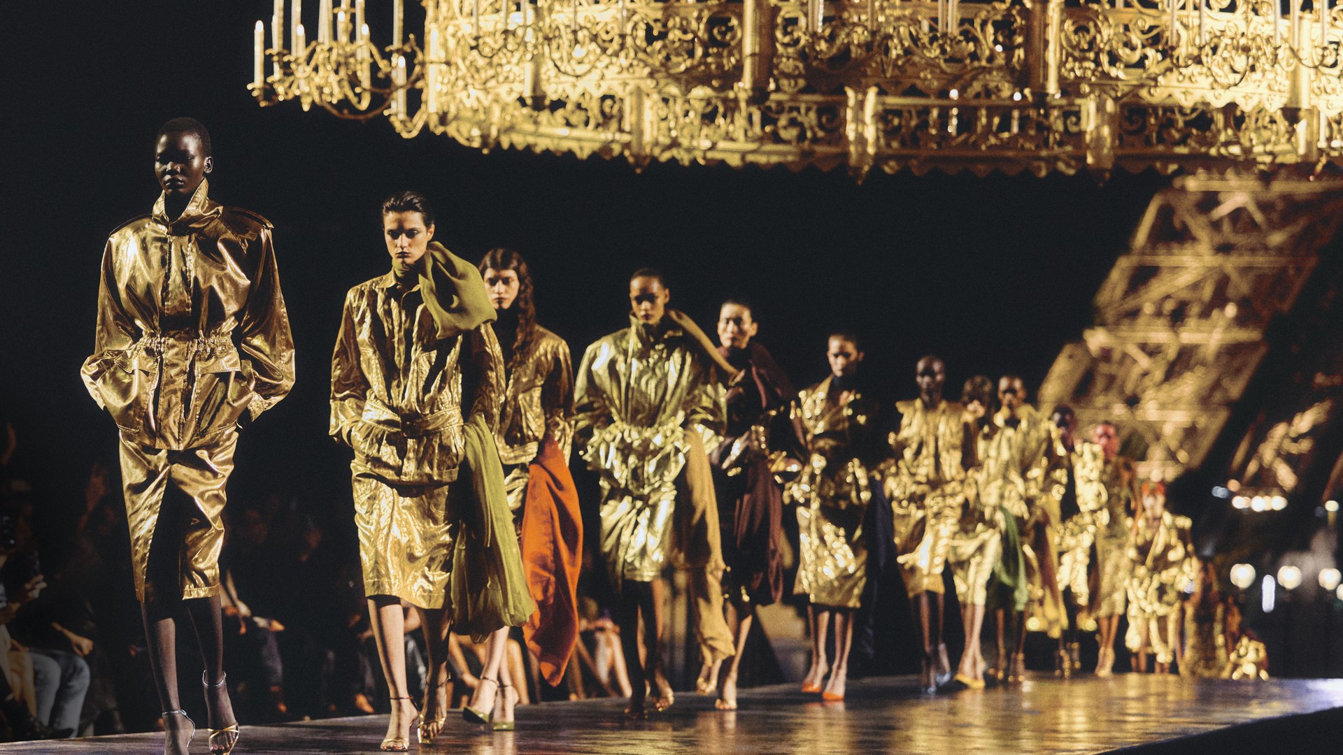 Anthony Vaccarello Turns the House Icons to Gold at Paris Fashion Week for the Saint Laurent Summer 2027 Collection